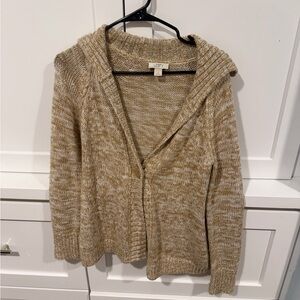 LOFT Women's Beige Cardigan Sweater